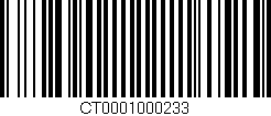 Código de barras (EAN, GTIN, SKU, ISBN): 'CT0001000233'
