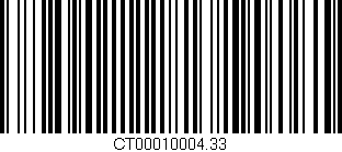Código de barras (EAN, GTIN, SKU, ISBN): 'CT00010004.33'