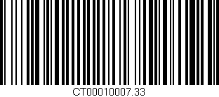 Código de barras (EAN, GTIN, SKU, ISBN): 'CT00010007.33'