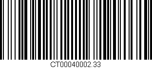 Código de barras (EAN, GTIN, SKU, ISBN): 'CT00040002.33'
