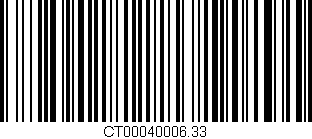 Código de barras (EAN, GTIN, SKU, ISBN): 'CT00040006.33'