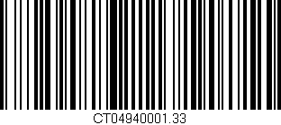 Código de barras (EAN, GTIN, SKU, ISBN): 'CT04940001.33'