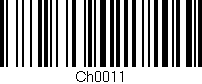 Código de barras (EAN, GTIN, SKU, ISBN): 'Ch0011'