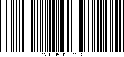 Código de barras (EAN, GTIN, SKU, ISBN): 'Cód:005392-031296'