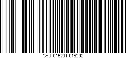 Código de barras (EAN, GTIN, SKU, ISBN): 'Cód:015231-015232'