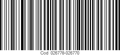 Código de barras (EAN, GTIN, SKU, ISBN): 'Cód:026778-026770'
