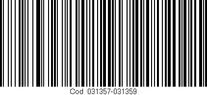 Código de barras (EAN, GTIN, SKU, ISBN): 'Cód:031357-031359'