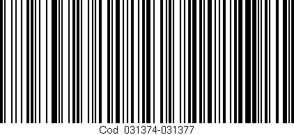 Código de barras (EAN, GTIN, SKU, ISBN): 'Cód:031374-031377'