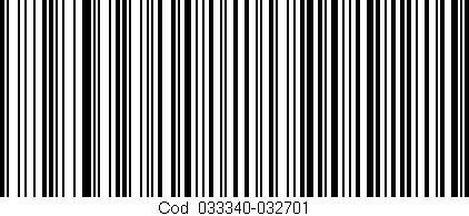 Código de barras (EAN, GTIN, SKU, ISBN): 'Cód:033340-032701'