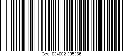 Código de barras (EAN, GTIN, SKU, ISBN): 'Cód:034002-035366'