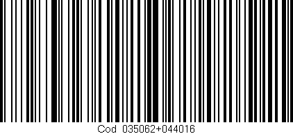 Código de barras (EAN, GTIN, SKU, ISBN): 'Cód:035062+044016'