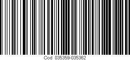 Código de barras (EAN, GTIN, SKU, ISBN): 'Cód:035359-035362'