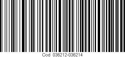 Código de barras (EAN, GTIN, SKU, ISBN): 'Cód:036212-036214'