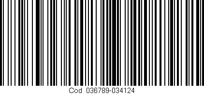 Código de barras (EAN, GTIN, SKU, ISBN): 'Cód:036789-034124'
