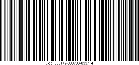 Código de barras (EAN, GTIN, SKU, ISBN): 'Cód:038149-033706-033714'