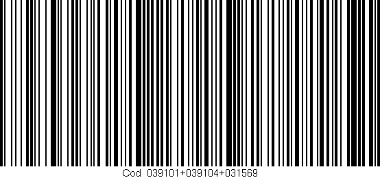Código de barras (EAN, GTIN, SKU, ISBN): 'Cód:039101+039104+031569'