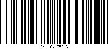 Código de barras (EAN, GTIN, SKU, ISBN): 'Cód:041858x6'