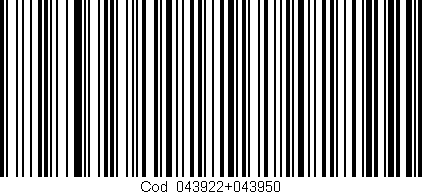 Código de barras (EAN, GTIN, SKU, ISBN): 'Cód:043922+043950'