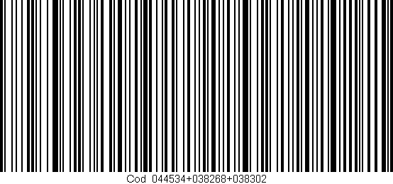 Código de barras (EAN, GTIN, SKU, ISBN): 'Cód:044534+038268+038302'