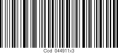 Código de barras (EAN, GTIN, SKU, ISBN): 'Cód:044911x3'