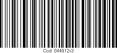 Código de barras (EAN, GTIN, SKU, ISBN): 'Cód:044912x3'