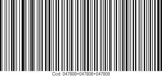 Código de barras (EAN, GTIN, SKU, ISBN): 'Cód:047808+047806+047808'