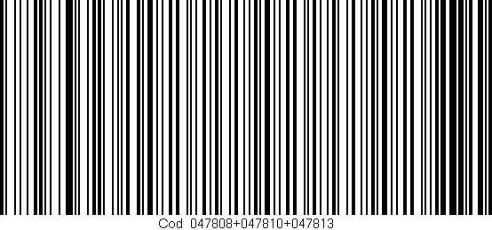 Código de barras (EAN, GTIN, SKU, ISBN): 'Cód:047808+047810+047813'