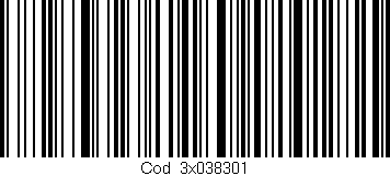 Código de barras (EAN, GTIN, SKU, ISBN): 'Cód:3x038301'
