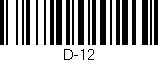 Código de barras (EAN, GTIN, SKU, ISBN): 'D-12'