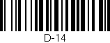 Código de barras (EAN, GTIN, SKU, ISBN): 'D-14'