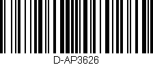 Código de barras (EAN, GTIN, SKU, ISBN): 'D-AP3626'
