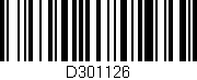 Código de barras (EAN, GTIN, SKU, ISBN): 'D301126'