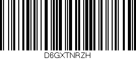 Código de barras (EAN, GTIN, SKU, ISBN): 'D6GXTNRZH'