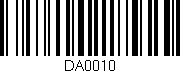Código de barras (EAN, GTIN, SKU, ISBN): 'DA0010'
