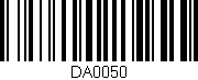 Código de barras (EAN, GTIN, SKU, ISBN): 'DA0050'
