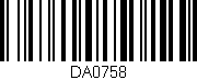 Código de barras (EAN, GTIN, SKU, ISBN): 'DA0758'