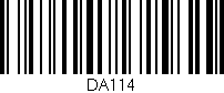 Código de barras (EAN, GTIN, SKU, ISBN): 'DA114'
