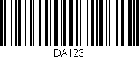 Código de barras (EAN, GTIN, SKU, ISBN): 'DA123'