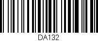 Código de barras (EAN, GTIN, SKU, ISBN): 'DA132'