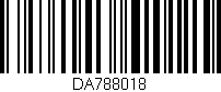 Código de barras (EAN, GTIN, SKU, ISBN): 'DA788018'