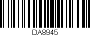 Código de barras (EAN, GTIN, SKU, ISBN): 'DA8945'