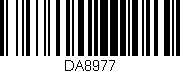 Código de barras (EAN, GTIN, SKU, ISBN): 'DA8977'