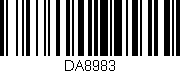 Código de barras (EAN, GTIN, SKU, ISBN): 'DA8983'