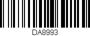 Código de barras (EAN, GTIN, SKU, ISBN): 'DA8993'