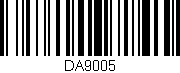 Código de barras (EAN, GTIN, SKU, ISBN): 'DA9005'