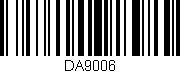 Código de barras (EAN, GTIN, SKU, ISBN): 'DA9006'