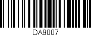 Código de barras (EAN, GTIN, SKU, ISBN): 'DA9007'