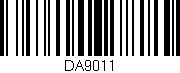 Código de barras (EAN, GTIN, SKU, ISBN): 'DA9011'