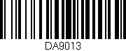 Código de barras (EAN, GTIN, SKU, ISBN): 'DA9013'