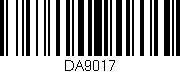 Código de barras (EAN, GTIN, SKU, ISBN): 'DA9017'